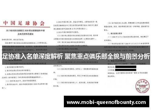 足协准入名单深度解析 聚焦重点俱乐部全貌与前景分析